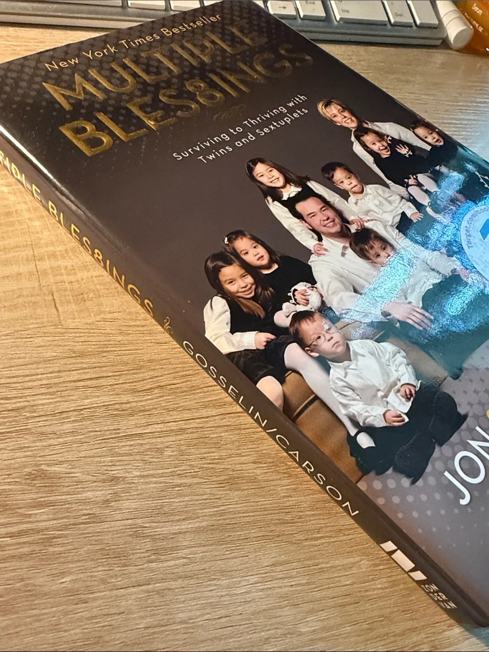 Multiple Blessings by Jon & Kate Gosselin and Beth Carson - Gold & Black Cover